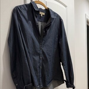 Women’s soft cotton dark Blue Denim Shirt